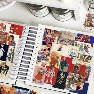 64pcs retro magazine autocollants esthetique vintage scrapbooking journal diy decor