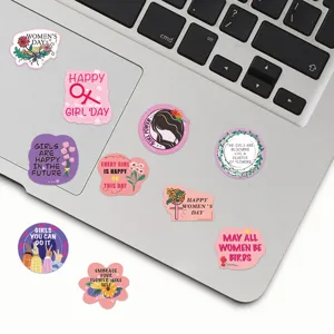 Frauen Tag dekorative Aufkleber wasserdichte Vinyl Sticker feministische Laptop Deko Aufkleber