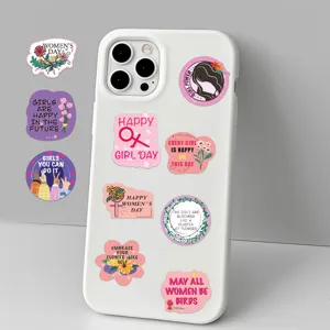 Frauentag Deko Aufkleber wasserdicht niedlich ästhetisch Handyhülle Laptop DIY Sticker