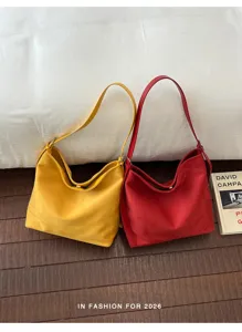 Women Suede Hobo Shoulder Bag Large Capacity Vintage Casual Crossbody Tote Bag for Autumn
