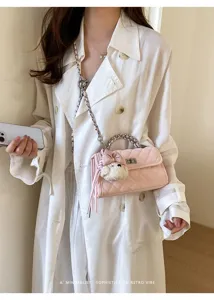 Chic quilted mini handbag for women elegant chain crossbody bag versatile summer shoulder bag