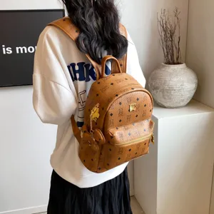 Zaino carino da donna per il lavoro marrone elegante borsa da scuola casual da viaggio