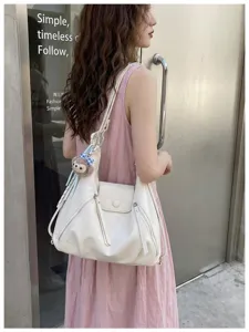 Donna borsa a spalla multifunzione casual lavoro grande capacita pelle bianca borsa