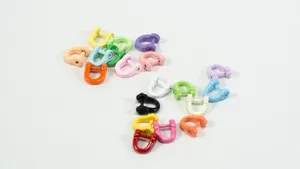 Colorful alloy horseshoe shackles metal D rings for DIY handmade crafts and keychains accessories