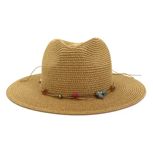 Zomer strohoed fedora strand zonbescherming geweven hoed voor dames en heren!