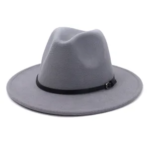 Grey wool fedora hat detail, wide brim winter fashion hat, elegant retro style accessory.