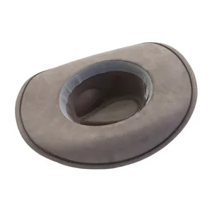 Grey faux suede cowboy hat for men and women, classic wide brim jazz hat for spring and summer.
