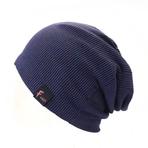 Men Casual Solid Color Slouchy Beanie Knit Hat Minimalist Ribbed Skull Cap Spring Summer Fashion Streetwear
