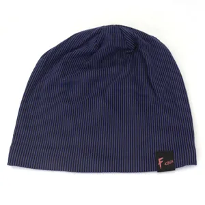 Men striped slouchy beanie cap casual knit skull cap comfortable winter warm hat for men.