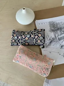 Embroidered glasses case portable sunglasses pouch floral storage bag daily protective accessories