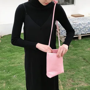 Damen pink PU Leder Umhängetasche, stilvolle Handtasche für den täglichen Gebrauch.
