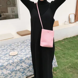 Rosa PU Leder Umhängetasche für Damen, modische Freizeittasche kleine Handtasche.