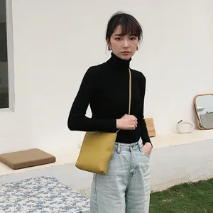 Vintage Damen PU Leder Umhängetasche Einfarbig Quadratische Schulter Messenger Bag Mit Einzelnem Magnetverschluss Riemen Tägliche Trend Tasche
