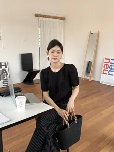 Borsa a mano intrecciata in corda di cotone nero, grande borsa a cestino estiva da donna.