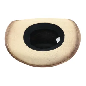 Summer straw cowboy hat with wide brim, sun protection beach sunhat for men and women.
