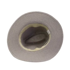 Zomer strohoed detail weergave, brede rand buiten strand pet met comfortabele binnenband.