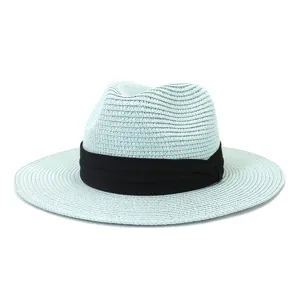 Light blue straw hat detail, perfect for summer outdoor sun protection and beach vacation styles.