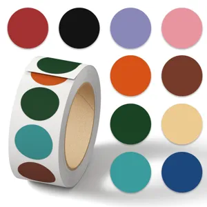 Colorful Dot Adhesive Stickers Round Sealing Labels For Envelope Journaling Water Cup Decorative Decals