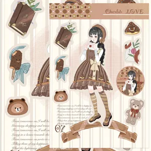 Sweet anime girl sticker sheet, cute DIY phone case decoration and journal collage aesthetic.