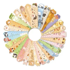 Cute cartoon animal ruler bookmarks 30pcs colorful reading page markers stationery gift