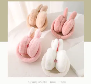 Pluche konijnenoor oorbeschermers winter warm schattig zacht pluche oorwarmers voor vrouwen