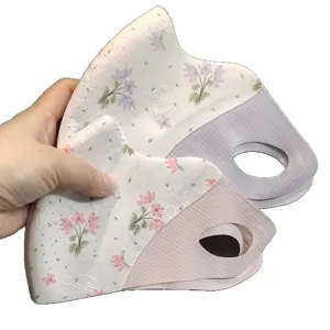 Masque facial anti-UV à fleurs 3D d'été protection solaire respirant extérieur