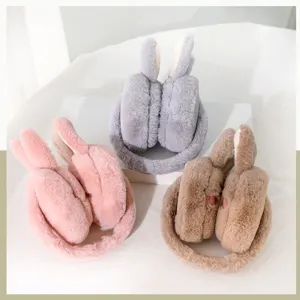 Schattige pluche konijnenoor oorbeschermers voor vrouwen winter warm zachte oorkappen