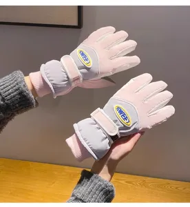 Women winter thermal cycling touch screen gloves, fleece lined waterproof windproof ski gloves.