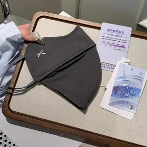 Sonnenschutz Gesichtsmaske 3D Fischgräten-Design mit Schleife Anti-UV atmungsaktiv Sommer.