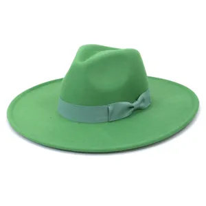 Prasino mallino kapelo fedora me kompsi leptomeperia fiogou gia gynaikes moda