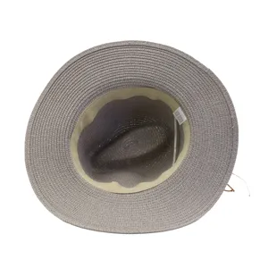 Chapeau de paille d'été à large bord, design tissé respirant, matériau en papier léger.