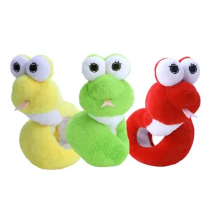 Cute Snake Slap Bracelet Plush Toy Soft Animal Stuffed Doll Wrist Band Decoration Birthday Holiday Gift