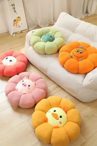Coussin citrouille en peluche epaissie avec design d'animal mignon pour canape chaise tatami