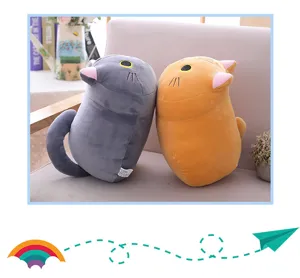 Cute fat cat plush toy soft stuffed animal doll children soothing cylinder pillow gift.