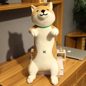 Χαριτωμένο λούτρινο μαξιλάρι Shiba Inu, απαλή κούκλα ζώου για διακόσμηση και δώρα.