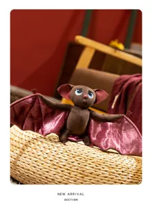 Cute vampire bat plush toy soft stuffed animal doll quirky Halloween holiday party decoration gift