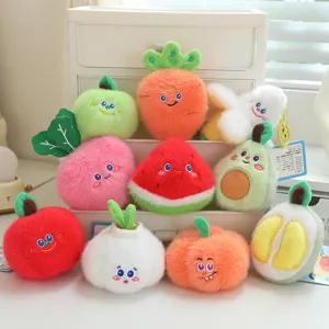 Cute fruit vegetable plush keychain cute bag pendant schoolbag backpack ornament gift