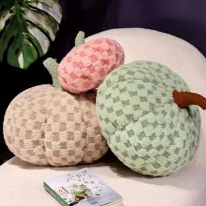 Lamb fleece pumpkin pillow, cute plush pumpkin toy and Halloween decoration prop for home.