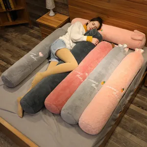 Cuscino Lungo in Peluche di Coniglio Carino Giocattolo di Peluche Cartone Animato per Ragazze Camera da Letto
