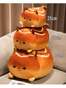 Carino gatto pane peluche toast gattino cuscino morbido animale imbottito bambola decoro