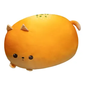 Simpatico gatto pane peluche, morbido cuscino toast gattino per bambini, animale di peluche.