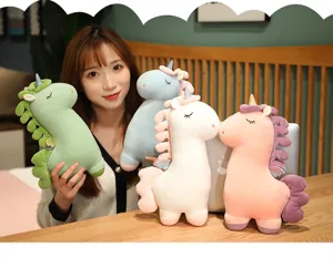 Cute unicorn plush toy detail shot, soft stuffed animal doll, perfect cute gift for girls.