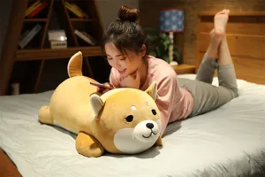 Cute Shiba Inu plush toy long sleeping pillow soft stuffed animal doll birthday gift