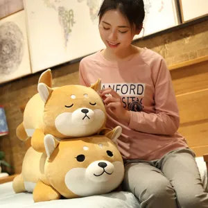 Cute Shiba Inu plush toy sleeping long pillow soft stuffed animal doll birthday gift main