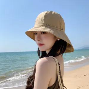Chapeau de soleil à large bord d'été respirant plage casquette femme vacances UV