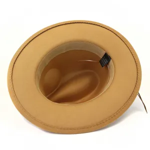 Sombrero fedora de lana de otoño invierno para mujer ala ancha sombrero de jazz vintage