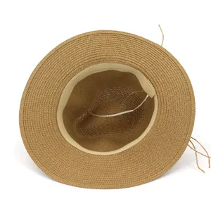 Klassischer gewebter Stroh Sonnenhut für Damen Herren Sommer Strand Outdoor Reise Sonnenschutz