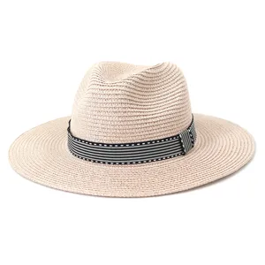 Chapeau de paille ete beige fedora chapeau de plage femme homme protection solaire