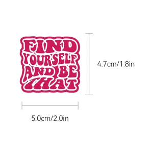 Pink inspirational quote sticker waterproof vinyl decal for laptop phone case decoration