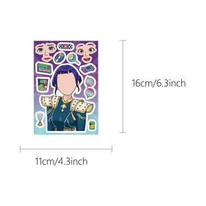 K-POP themed DIY decorative sticker set, cute cartoon waterproof sticker, size 16x11cm